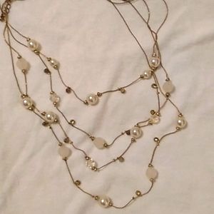 Faux pearl necklace